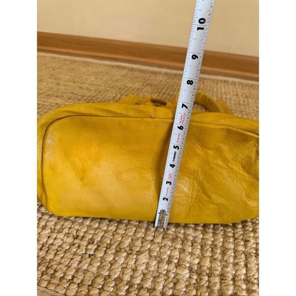 Opelle Mustard Yellow Genuine Leather Backpack Sling Bag Women Zip Closure main image 14
